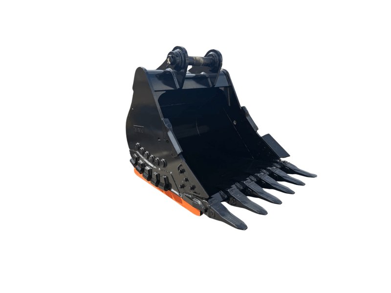 John Deere, Hitachi 450/470, 60in, 110mm Pins, 6 teeth, HD bucket, 2.14 CU M - EBJD450-11060HD - Excavator Bucket - Bedrock Attachments