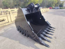 John Deere, Hitachi 450/470, 72in, 110mm Pins, 7 teeth, HD bucket, 2.69 CU M - EBJD450-11072HD - Excavator Bucket - Bedrock Attachments