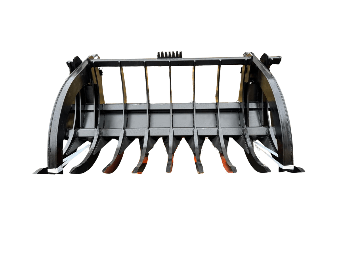 Loader Rake Clamps Loader Rake with Double Top Clamp 120in - Bedrock Attachments