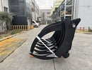 Loader Rake with Double Top Clamp 92in - WLRDWC92FC - Loader - Rake - Bedrock Attachments