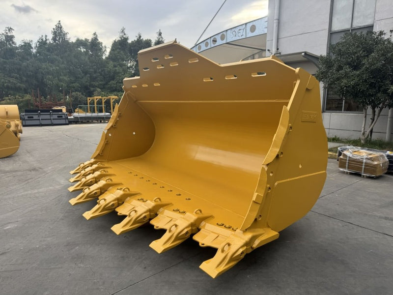 Loader Spade Nose Rock Bucket PIN ON CAT 988H, 6.4m3, 158in - WLRB988PO-158-6.4 - Loader Bucket - Bedrock Attachments