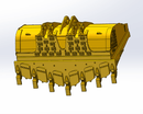 Loader Spade Nose Rock Bucket Pin on, CAT 992, 13m3, 193in - WLRB992PO-193-13 - Loader Bucket - Bedrock Attachments