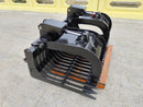 Mini Hydraulic Excavator / Skid Steer Loader Skeleton Bucket with Grapple, 74in-SKSBWGR-74-Skeleton Bucket with Grapple-Bedrock Attachments