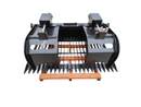 Mini Hydraulic Excavator / Skid Steer Loader Skeleton Bucket with Grapple, 74in-SKSBWGR-74-Skeleton Bucket with Grapple-Bedrock Attachments