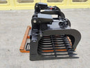 Mini Hydraulic Excavator / Skid Steer Loader Skeleton Bucket with Grapple, 74in-SKSBWGR-74-Skeleton Bucket with Grapple-Bedrock Attachments