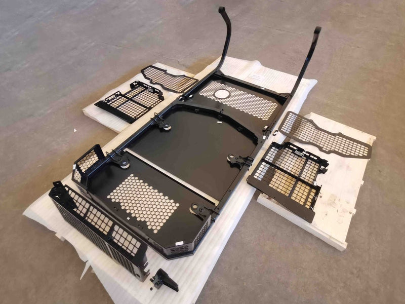 Screens and Sweeps package for D6 HNK (2018 Model), Sweeps top plate for D6 HNK (2018 Model), including Door Screens (When the Dozer has SU Blade or Straight Blade) - BS55D - BS56 - Bulldozer Screens&Sweeps - Bedrock Attachments