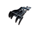 Thumb fits 110mm Pin Excavators, PIN GRABBER, 4 Teeth, 110mm Pin, 60 in Bucket, Wide - EPT110 - PG4T60W - Partial Rotation Thumb - Bedrock Attachments