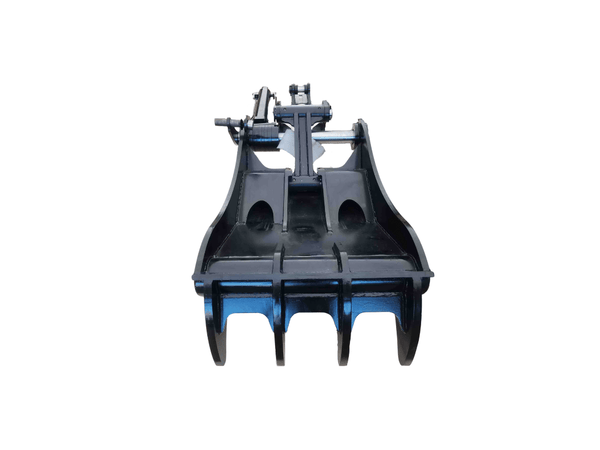 Thumb fits 110mm Pin Excavators, PIN ON, 4 Teeth, 110mm Pin, 60 in Bucket - EPT110 - PO4T60 - Partial Rotation Thumb - Bedrock Attachments