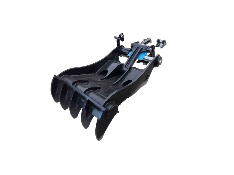 Thumb fits 110mm Pin Excavators, PIN ON, 5 Teeth, 110mm Pin, 60 in Bucket - EPT110 - PO5T60 - Partial Rotation Thumb - Bedrock Attachments
