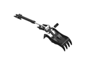 Thumb fits 65mm Pin Excavators, PIN ON, 4 Teeth, 65mm Pin, 36 In Bucket - EPT65-PO4T36 - Partial Rotation Thumb - Bedrock Attachments