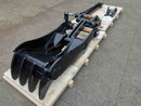 Thumb fits 80mm Pin Excavators, PIN ON, 4 Teeth, 80mm Pin , 36 In Bucket - EPT80 - PO4T36 - Partial Rotation Thumb - Bedrock Attachments