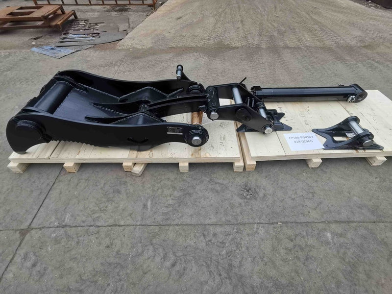 Thumb fits 80mm Pin Excavators, PIN ON, 4 Teeth, 80mm Pin, 42 In Bucket - EPT80 - PO4T42 - Partial Rotation Thumb - Bedrock Attachments