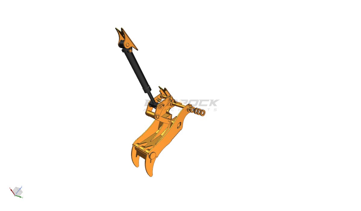 はと 2 Teeth Partial Rotation Thumb, fits 42” Bucket, CAT 324 Excavator