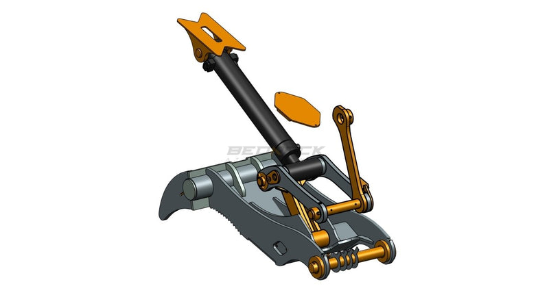 2 Teeth Progressive Thumb 48” Pin Grabber 320-ET80-PG2T48-Excavator Full Rotation Thumb-Bedrock Attachments