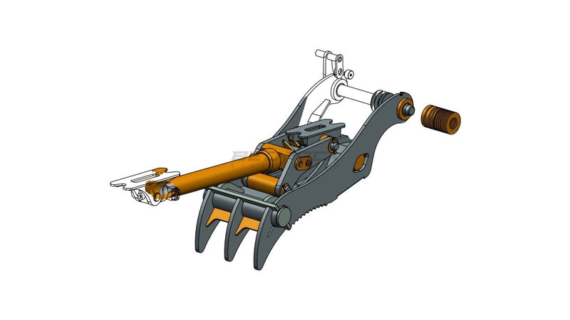 3 Teeth Non-Progressive Thumb 30” Pin Grabber 311 312 314-EPT65-PG3T30-Partial Rotation Thumb-Bedrock Attachments