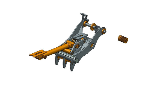 3 Teeth Non-Progressive Thumb 30” Pin ON 311 312 314-EPT65-PO3T30-Partial Rotation Thumb-Bedrock Attachments