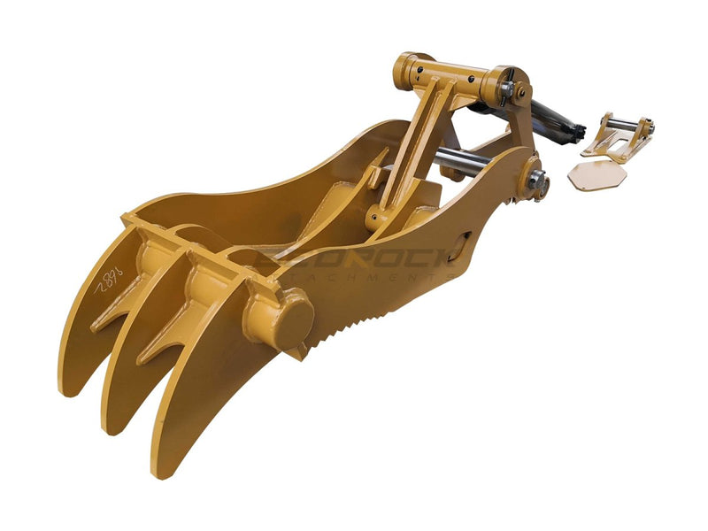 3 Tooth Progressive Thumb 30” Pin Grabber 315 316 318-ET70-PG3T30-Excavator Full Rotation Thumb-Bedrock Attachments