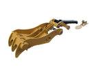 3 Tooth Progressive Thumb, 30” Pin On 311 312 314-ET65-PO3T30-Excavator Full Rotation Thumb-Bedrock Attachments
