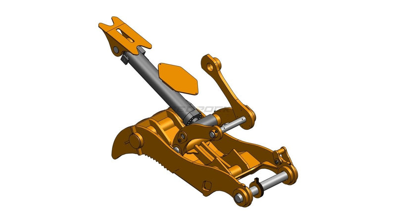 4 Teeth Pro Plus Thumb 48" Pin Grabber 330 336-ET100-PG4T48-Excavator Full Rotation Thumb-Bedrock Attachments