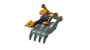 4 Teeth Progressive Thumb 42” Pin Grabber 320-ET80-PG4T42-Excavator Full Rotation Thumb-Bedrock Attachments