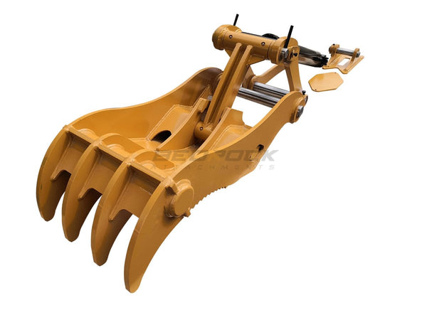 4 Tooth Progressive Thumb, 36” Pin On, 315 316 318-ET70-PO4T36-Excavator Full Rotation Thumb-Bedrock Attachments