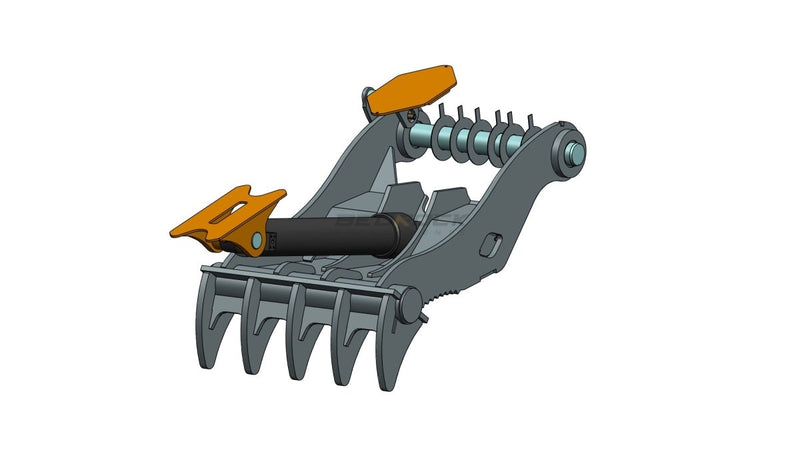 5 Teeth Non-Progressive Thumb 60” Pin ON 345 349-EPT110-PO5T60-Partial Rotation Thumb-Bedrock Attachments