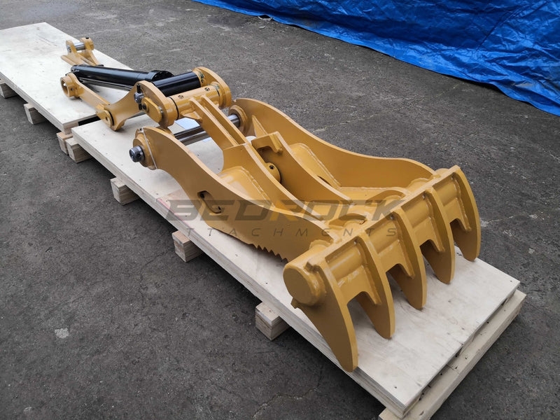5 Teeth Progressive Thumb, 36” Pin On, 311 312 314-ET012N-Full Rotation Thumb-Bedrock Attachments