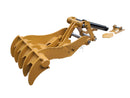 5 Tooth Progressive Thumb, 48” Pin-On 315 316 318-ET70-PO5T48-Excavator Full Rotation Thumb-Bedrock Attachments