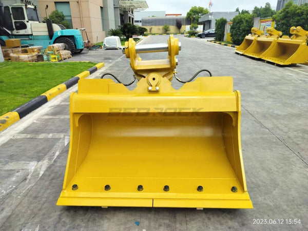 60” Excavator Tilt Ditch Cleaning Bucket fits CAT 316 Excavator-ETBWY316CL-60in-0.64-Excavator Bucket-Bedrock Attachments