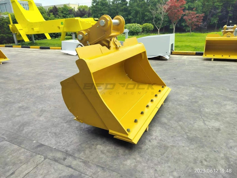 72” Excavator Tilt Ditch Cleaning Bucket fits CAT 320 Excavator B Linkage-ETBWY320CL-72in-1.11-Excavator Bucket-Bedrock Attachments