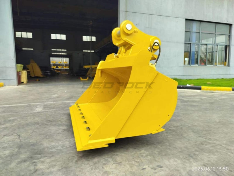 72” Excavator Tilt Ditch Cleaning Bucket fits CAT 320 Excavator B Linkage-ETBWY320CL-72in-1.11-Excavator Bucket-Bedrock Attachments