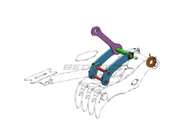 Conversion Group for Next Gen Excavator with Sensor (315/316/318 Progressive)-ET318CON-Excavator New Gen Progressive Thumb-Bedrock Attachments