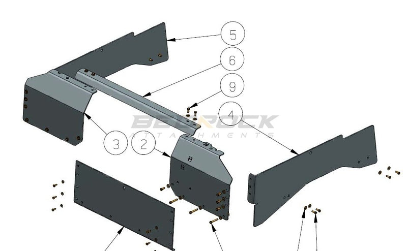 D6T Tank Guard-BT01-Bulldozer Tank Guard-Bedrock Attachments