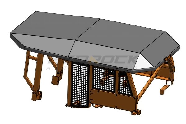 Heavy Duty Canopy fits CAT D6T/D6R-BS25-Bulldozer Screens&Sweeps-Bedrock Attachments