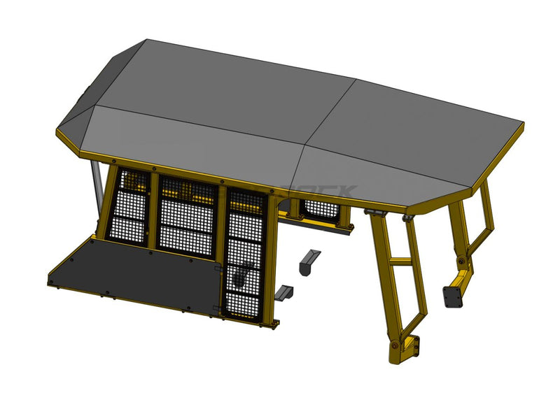 Heavy Duty Canopy fits for KOMATSU D155AX6-BS39-Bulldozer Screens&Sweeps-Bedrock Attachments