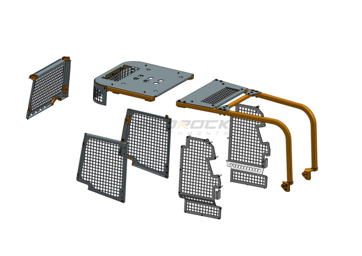 タクタクページ-2 Screens and Sweeps fits CAT D6K-2C Bulldozer - Bedrock Attachments