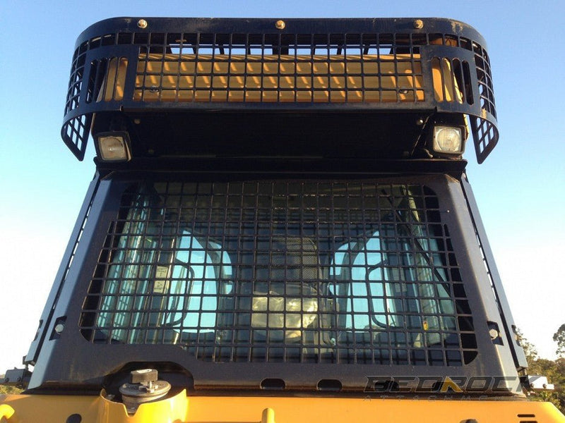 Screens and Sweeps fits CAT D6K Bulldozer with Open Rops Cabin-BS05-Bulldozer Screens&Sweeps-Bedrock Attachments