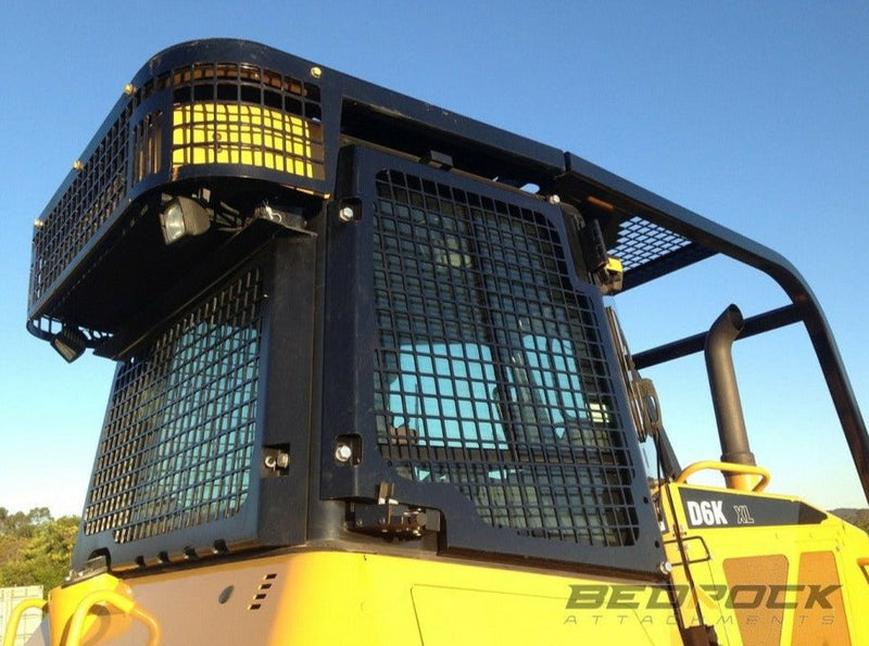 Screens and Sweeps fits CAT D6K Bulldozer with Open Rops Cabin-BS05-Bulldozer Screens&Sweeps-Bedrock Attachments